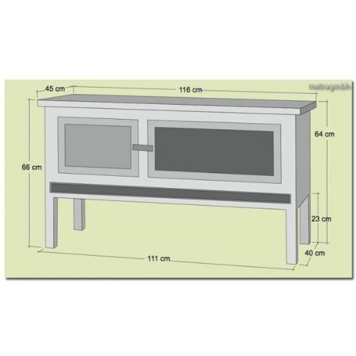 Kaninchenstall – 116x66x45cm – Hasenstall - 6